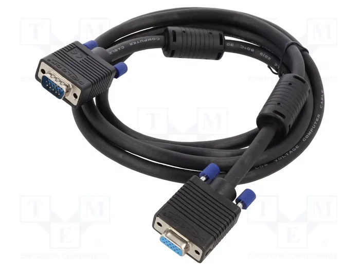 DeLOCK Cable de extensión VGA de 2 m, conector macho a hembra, negro DeLOCK Cable de extensión VGA de 2 m, conector macho a hembra, negro