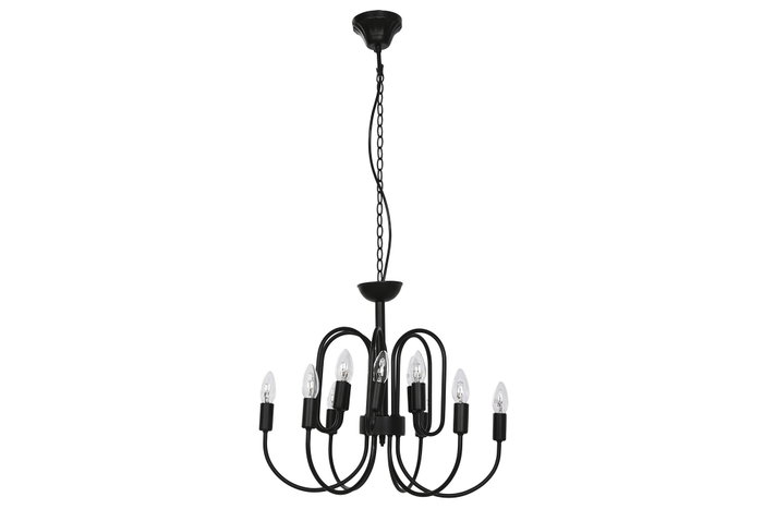DKD Home Decor Lámpara de Techo de Metal con 12 Brazos, Negro DKD Home Decor Lámpara de Techo de Metal con 12 Brazos, Negro