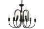 DKD Home Decor Lámpara de Techo de Metal con 12 Brazos, Negro