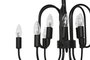 DKD Home Decor Lámpara de Techo de Metal con 12 Brazos, Negro