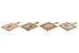DKD Home Decor Salvamanteles Dolomite y Bambú Sicilia 2024 Multicolor