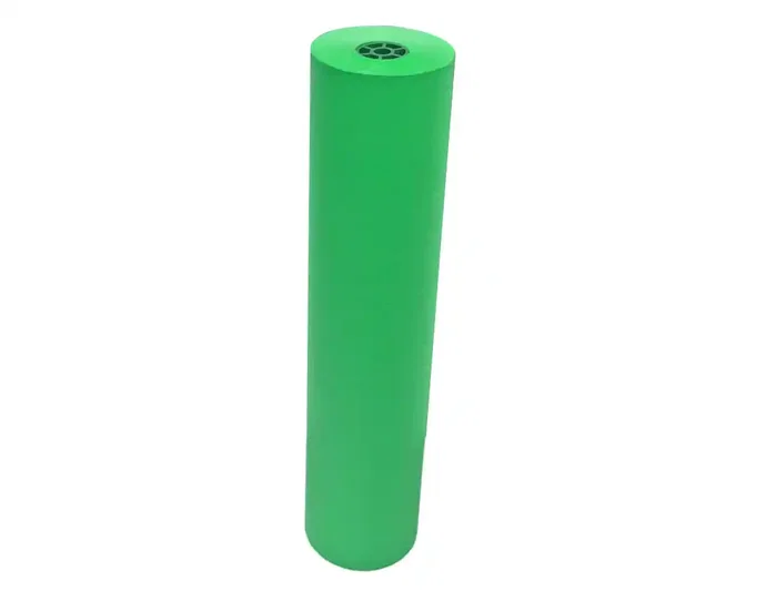 Liderpapel Papel Kraft Verjurado Verde Bobina, Ancho 1 m x Longitud 150 m (153 m), Gramaje 65 g/m2, Rollo de 10 kg para Embalaje y Envíos