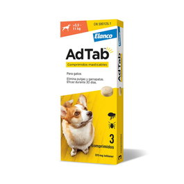 Elanco Adtab Antiparasitario Masticable para Perro 225 mg - 3 Comprimidos - Para Perros de 5.5 a 11 kg