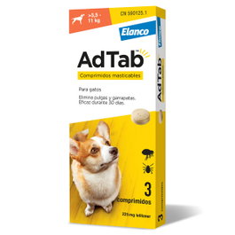 Elanco AdTab 225 mg 3 comprimidos masticables para perros de 5,5-11 kg