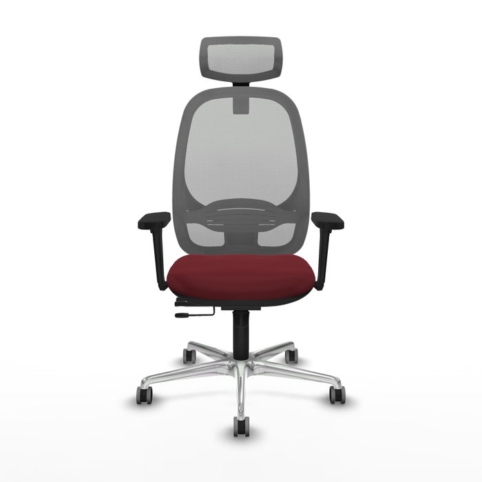 PIQUERAS Y CRESPO Silla de oficina Cilanco con mecanismo Sincro/Traslack Granate y Gris PIQUERAS Y CRESPO Silla de oficina Cilanco con mecanismo Sincro/Traslack Granate y Gris