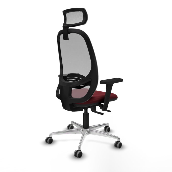 PIQUERAS Y CRESPO Silla de oficina Cilanco con mecanismo Sincro/Traslack Granate y Gris PIQUERAS Y CRESPO Silla de oficina Cilanco con mecanismo Sincro/Traslack Granate y Gris