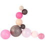 Home Deco Factory Guirnalda de Luces LED Rosa Fucsia con Bolas Decorativas para el Hogar