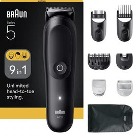 Braun Recortadora de Pelo y Barba AIO5540 120 min 14 Ajustes Negro