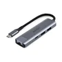 Lindy Hub USB 3.2 Gen 2 Type-C 10000 Mbit/s con Gigabit Ethernet Gris