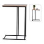 Basics Mesa Auxiliar Tapa Mdf Natural 400x260x580 mm Estructura Metal Negro