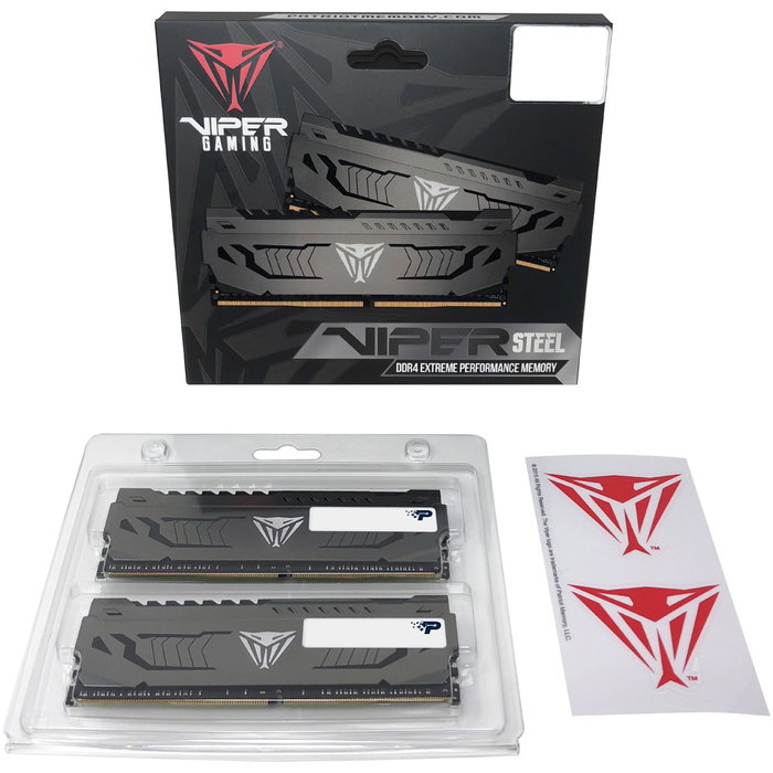 Patriot PE633 - Kit de Memoria RAM Viper Steel 16GB (2x8GB) DDR4 3000MHz CL16 para PC/Servidor