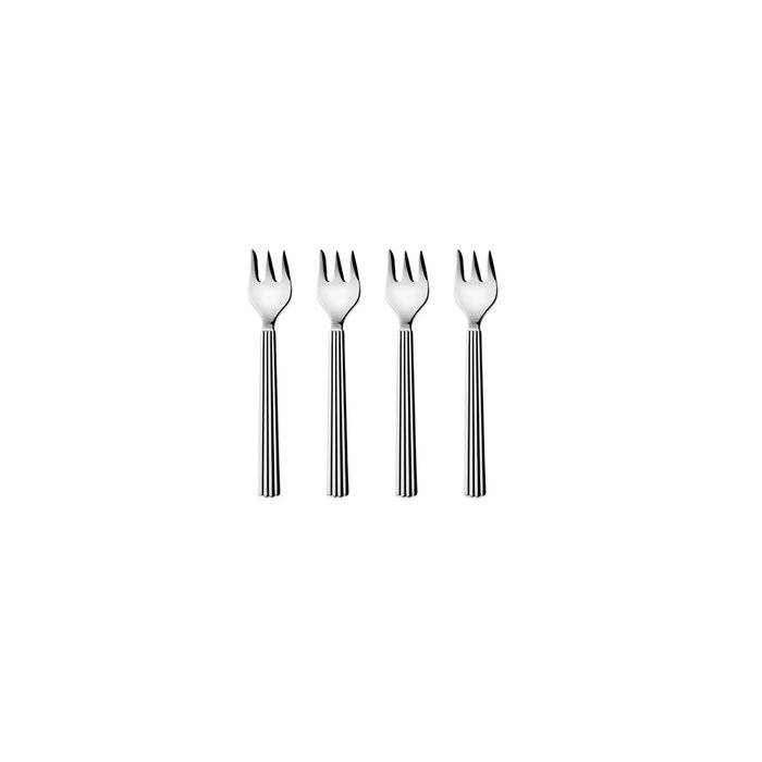 Georg Jensen Bernadotte Set 4 Tenedores Tarta, 13,7 cm, 4 Unidades Georg Jensen Bernadotte Set 4 Tenedores Tarta, 13,7 cm, 4 Unidades
