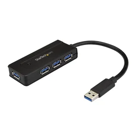 StarTech Hub USB 3.2 Gen 1 de 4 Puertos con Carga Rápida, Negro