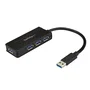 StarTech Hub USB 3.2 Gen 1 de 4 Puertos con Carga Rápida, Negro