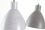 DKD Home Decor Lámpara Techo Urban Gris Blanco Metal 4 Unidades 16 x 17 x 16 cm