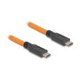 DeLOCK Cable USB Type-C a USB Type-C 5 Gbps para Tethered Shooting, 1 m, Naranja