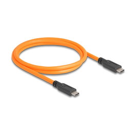 DeLOCK Cable USB Type-C a USB Type-C 5 Gbps para Tethered Shooting, 1 m, Naranja