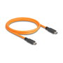 DeLOCK Cable USB Type-C a USB Type-C 5 Gbps para Tethered Shooting, 1 m, Naranja
