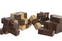 DKD Home Decor Juego Set 5 Sheesham Cristal Marrón 12x12x6 cm