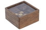 DKD Home Decor Juego Set 5 Sheesham Cristal Marrón 12x12x6 cm