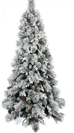 DKD Home Decor Árbol de Navidad Nevado con 150 Luces LED y 380 Ramas de 150 cm