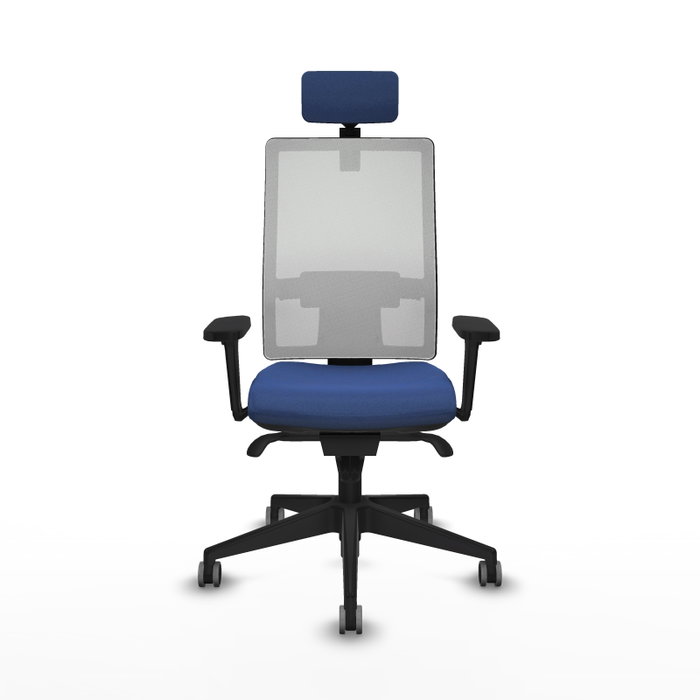 PIQUERAS Y CRESPO Silla de oficina Horna Azul marino y Blanco