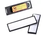 Durable Identificador portanombre clip card con imán y efecto lupa, PVC, 67x17 mm, negro