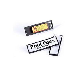 Durable 8132-01 Clip Card Portanombres Negro 67 x 17 mm