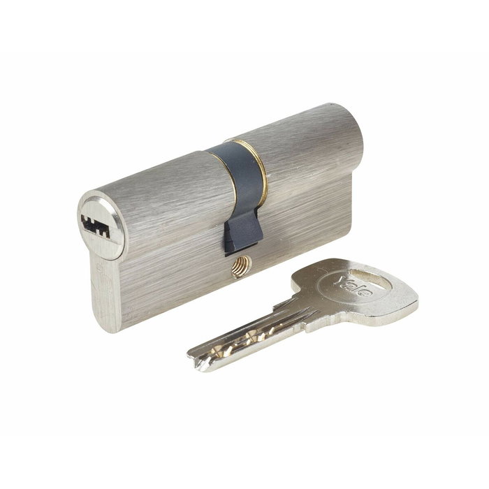 Yale Cilindro de cierre desmontable 35 x 35 mm con 6 pines y 4 llaves Yale Cilindro de cierre desmontable 35 x 35 mm con 6 pines y 4 llaves