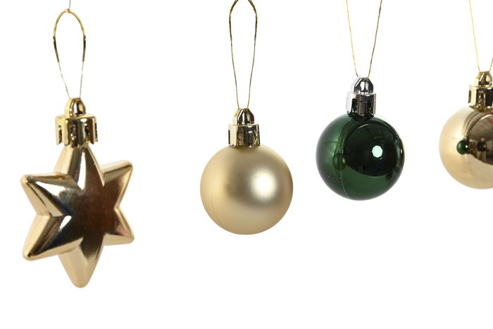 DKD Home Decor Set de 53 Bolas Decoración Navidad Tradicional Rojo Verde 6.5 x 27 x 21 cm