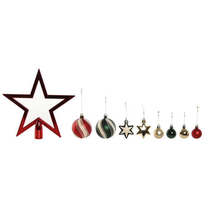 DKD Home Decor Set de 53 Piezas de Decoración Navideña Rojo y Verde DKD Home Decor Set de 53 Piezas de Decoración Navideña Rojo y Verde