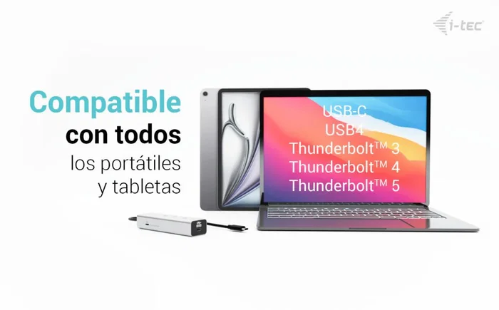 i-tec Hub USB-C Metal C31HUBMETAL8KPDPRO - 5 Puertos con Salida Video 8K, Carga PD 85W, 2x USB-C 3.2 Gen2 (10Gbps) y 1x USB-C 3.2 Gen1, Plata
