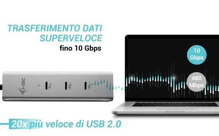 I-TEC Charge Metal Hub 5 Puertos USB-C 8K 85W Plata I-TEC Charge Metal Hub 5 Puertos USB-C 8K 85W Plata