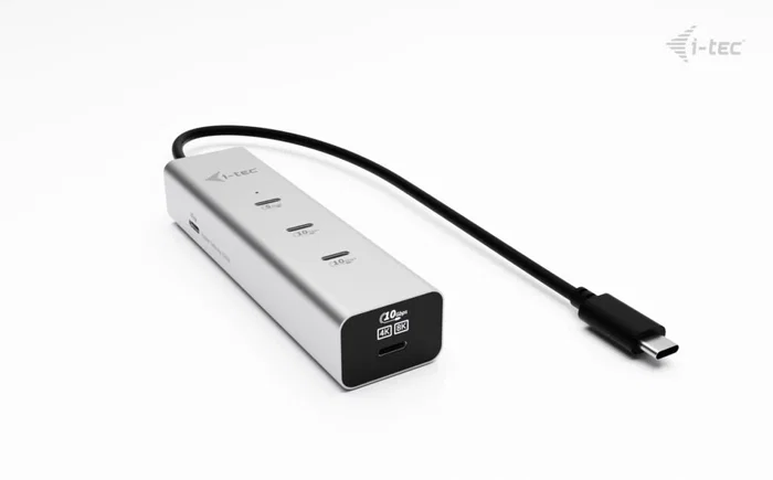 i-tec Hub USB-C Metal C31HUBMETAL8KPDPRO - 5 Puertos con Salida Video 8K, Carga PD 85W, 2x USB-C 3.2 Gen2 (10Gbps) y 1x USB-C 3.2 Gen1, Plata