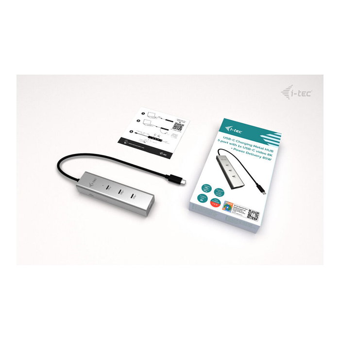 I-tec Metal C31HUBMETAL8KPDPRO Hub USB-C 5 Puertos 8K Plata I-tec Metal C31HUBMETAL8KPDPRO Hub USB-C 5 Puertos 8K Plata