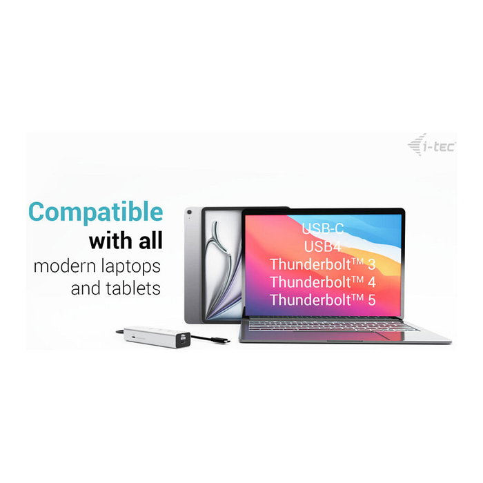 I-tec Metal C31HUBMETAL8KPDPRO Hub USB-C 5 Puertos 8K Plata