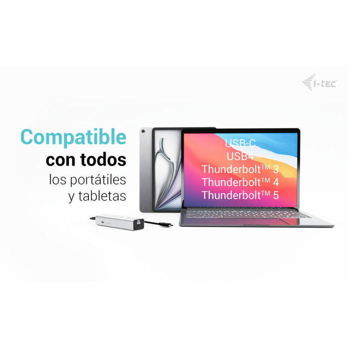 I-tec Metal C31HUBMETAL8KPDPRO Hub USB-C 5 Puertos 8K Plata
