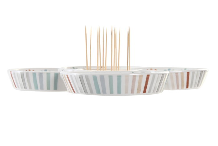 DKD Home Decor Bandeja para Aperitivos Gres y Bambú Multicolor Casablanca 2022 22x22x3 cm DKD Home Decor Bandeja para Aperitivos Gres y Bambú Multicolor Casablanca 2022 22x22x3 cm