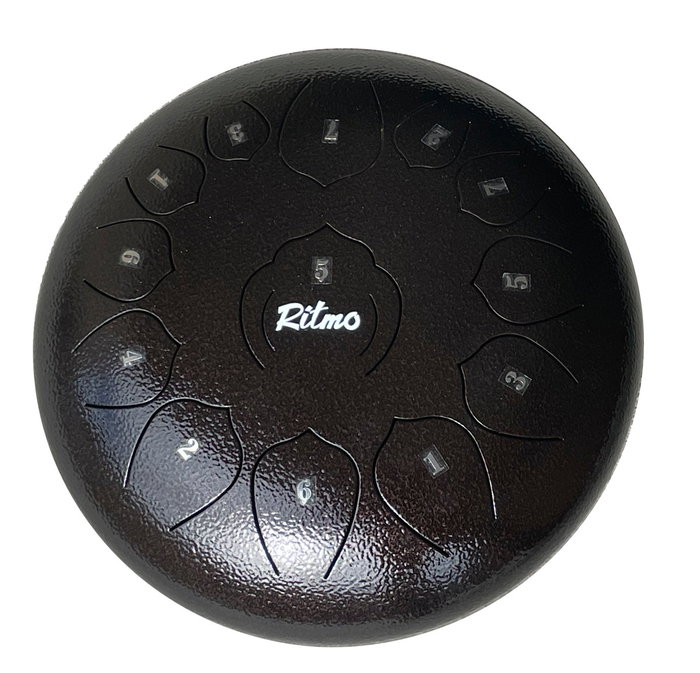 Ritmo Tongue Drum 12” Upgraded Premium Lotus Serie 13 Notas Bronce Ritmo Tongue Drum 12” Upgraded Premium Lotus Serie 13 Notas Bronce