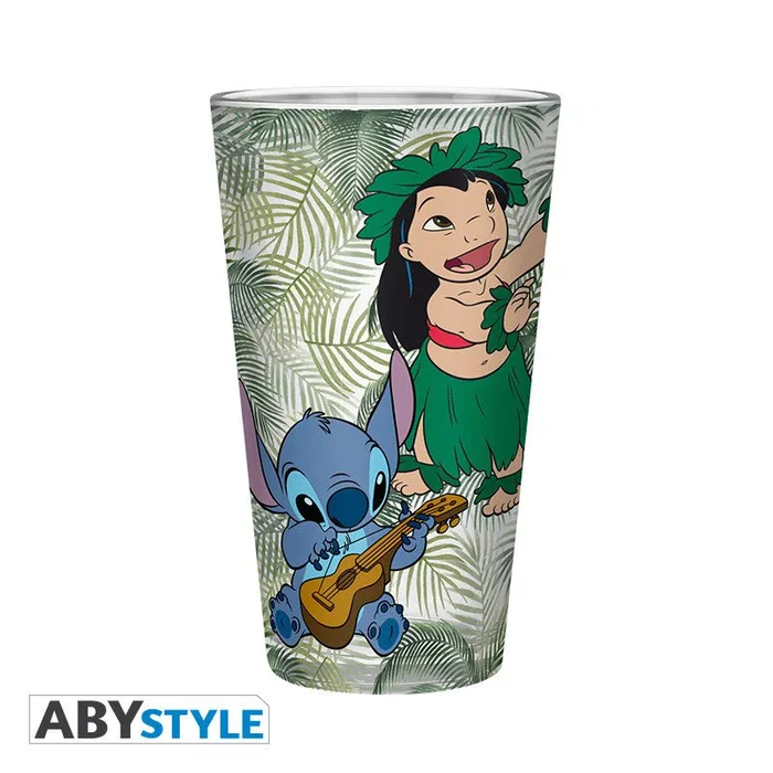 ABYstyle Vaso de Vidrio 400 ml Lilo & Stitch ABYVER164 - Taza, Copas y Jarras