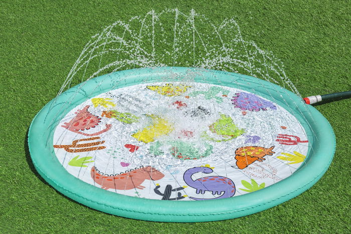 Bestway Aspersor Hinchable Dinosaurios D122 cm +2 Años Jardin 52698