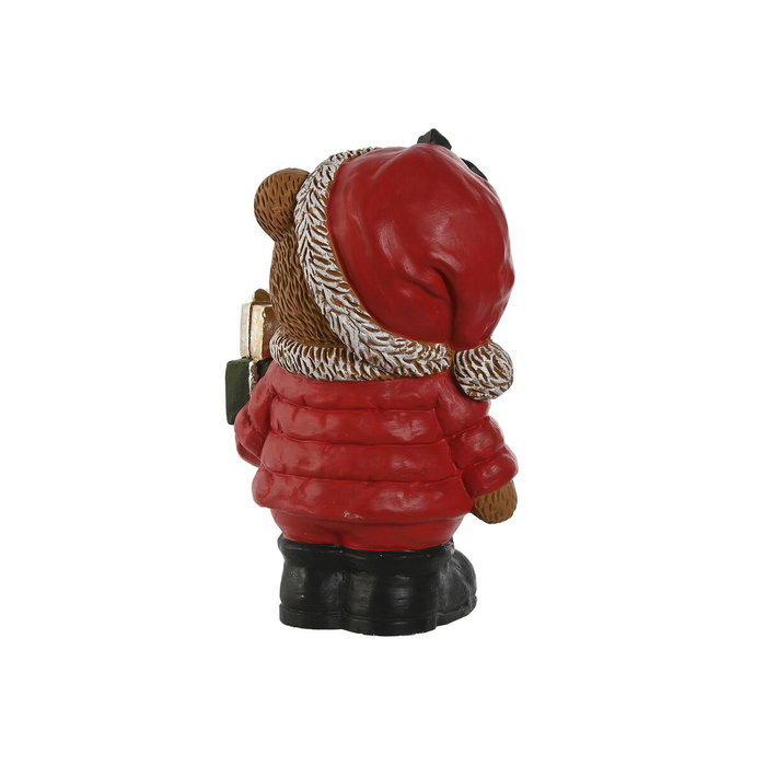 DKD Home Decor Figura LED Magnesia Oso Surtido de 2 Unidades, Rojo y Marrón