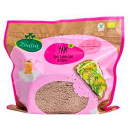 ZEALIA Pan de Trigo Sarraceno Integral 300g Bio Sin Gluten con Masa Madre Vegano