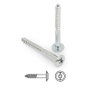 UCAFIX Tornillo Tirador para Rosca Madera Cabeza Ancha Komby Zincado M-3 20mm (Pack de 100)