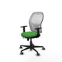 PIQUERAS Y CRESPO Silla de oficina Jorquera con mecanismo Sincro/Traslack, Verde y Blanco