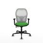 PIQUERAS Y CRESPO Silla de oficina Jorquera con mecanismo Sincro/Traslack, Verde y Blanco