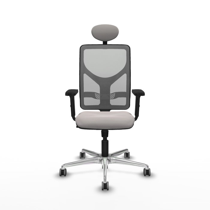 PIQUERAS Y CRESPO Silla de oficina Motilla con mecanismo Sincro, Blanco y Gris PIQUERAS Y CRESPO Silla de oficina Motilla con mecanismo Sincro, Blanco y Gris