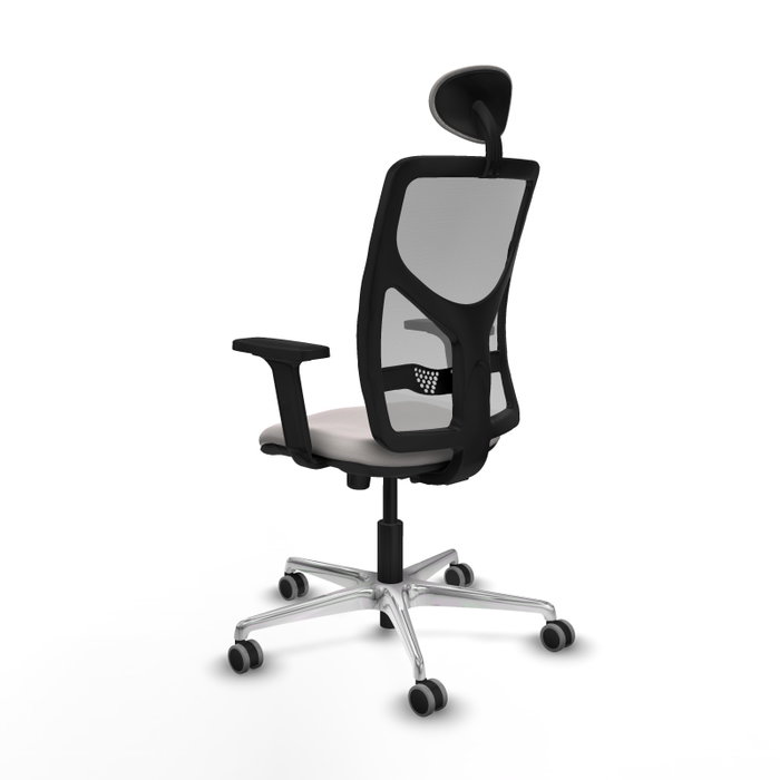 PIQUERAS Y CRESPO Silla de oficina Motilla con mecanismo Sincro, Blanco y Gris PIQUERAS Y CRESPO Silla de oficina Motilla con mecanismo Sincro, Blanco y Gris