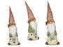 KRIST+ Duende Resina Estrella Gorro Tela Rosa con Luz Gris (Set de 4)