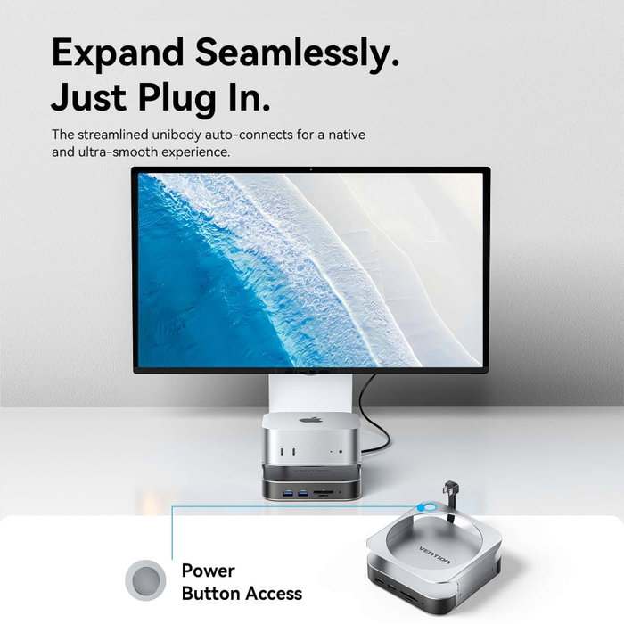 Vention THIHAG Docking Station para Mac Mini con SSD M.2 y DisplayPort 4K Vention THIHAG Docking Station para Mac Mini con SSD M.2 y DisplayPort 4K